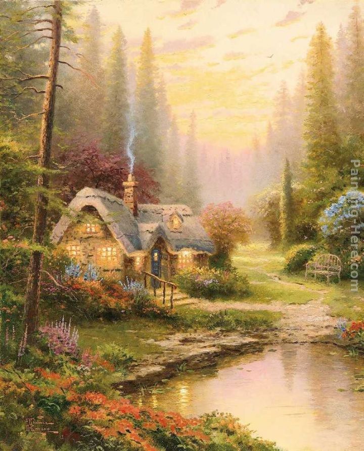 Thomas Kinkade The Beginning of a Perfect Day 50% off - ArtExpress.ws