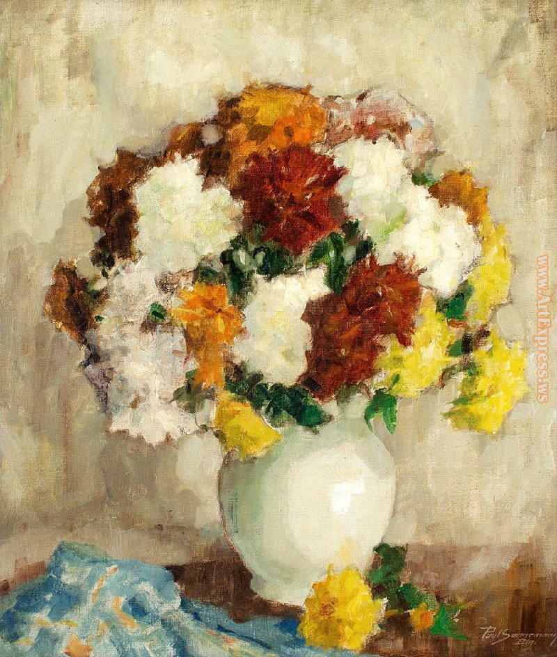 2012 Still Life with Chrysanthemums by Paul Sannemann painting