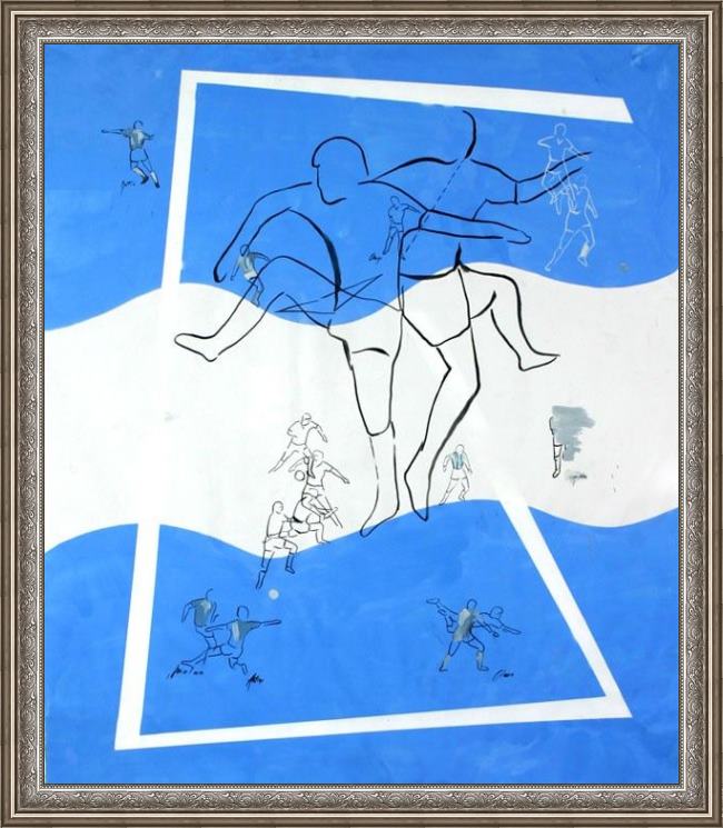 Framed 2010 argentina world cup 2010 painting