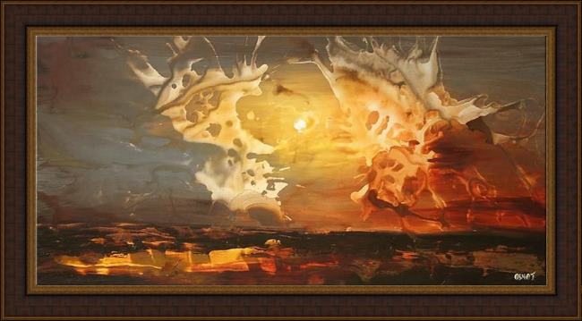 Framed 2010 queen of the sky painting