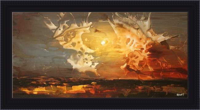 Framed 2010 queen of the sky painting