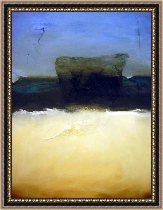 Framed 2010 submerging rock i painting