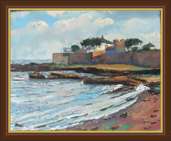 Framed 2011 west anstruther towards the clubhouse painting