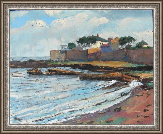 Framed 2011 west anstruther towards the clubhouse painting