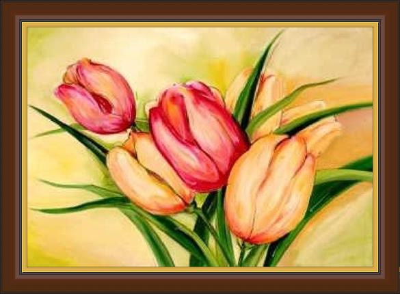 Framed Alfred Gockel natural beauty tulips ii painting