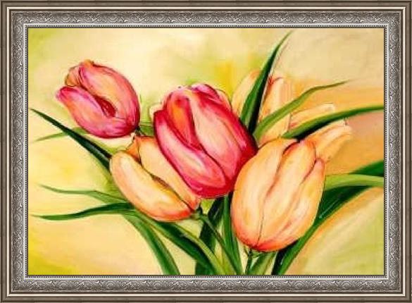 Framed Alfred Gockel natural beauty tulips ii painting