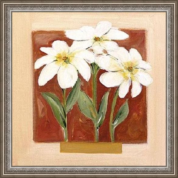 Framed Alfred Gockel sandstone florals iii painting