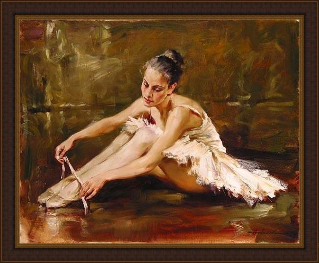 Framed Andrew Atroshenko before the dance painting