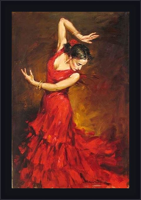 Framed Andrew Atroshenko dance painting
