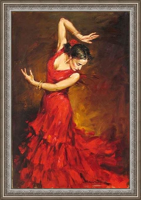 Framed Andrew Atroshenko dance painting
