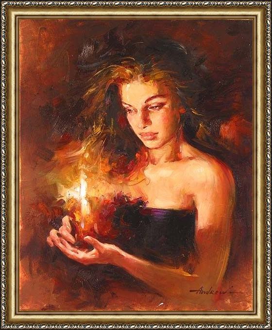 Framed Andrew Atroshenko shimmering light painting