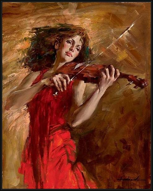 Framed Andrew Atroshenko solo painting