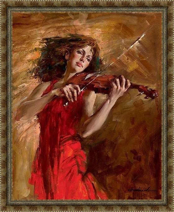 Framed Andrew Atroshenko solo painting