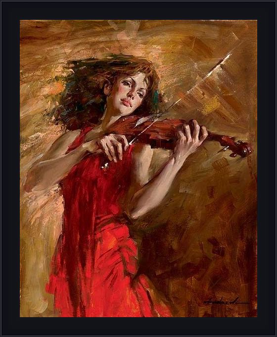 Framed Andrew Atroshenko solo painting