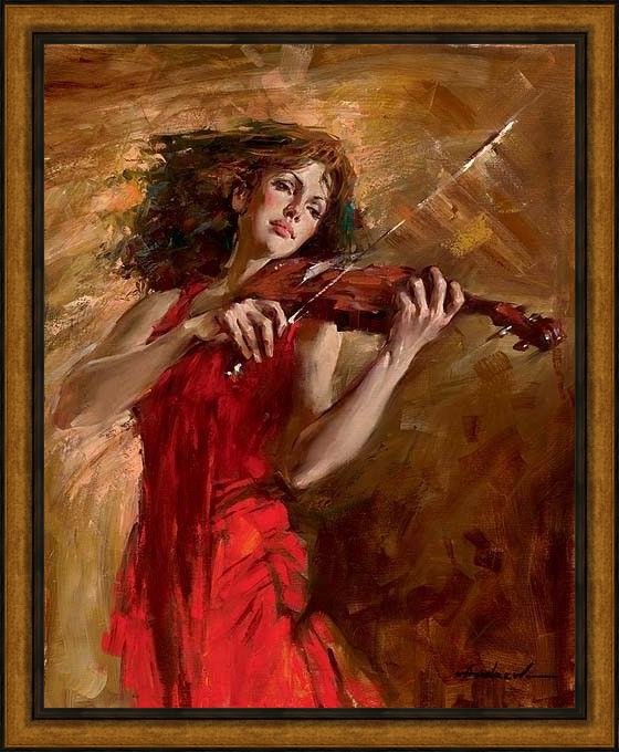 Framed Andrew Atroshenko solo painting