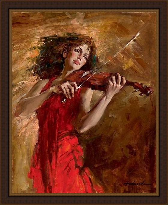 Framed Andrew Atroshenko solo painting