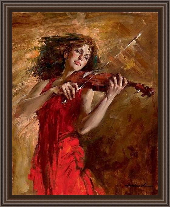 Framed Andrew Atroshenko solo painting