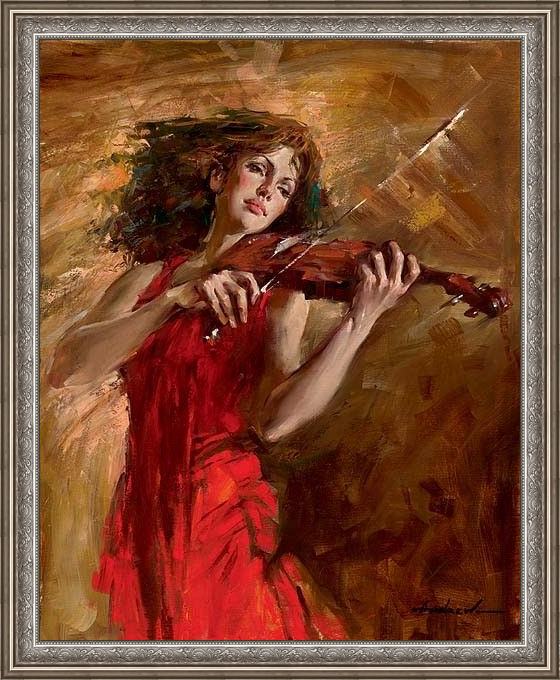 Framed Andrew Atroshenko solo painting