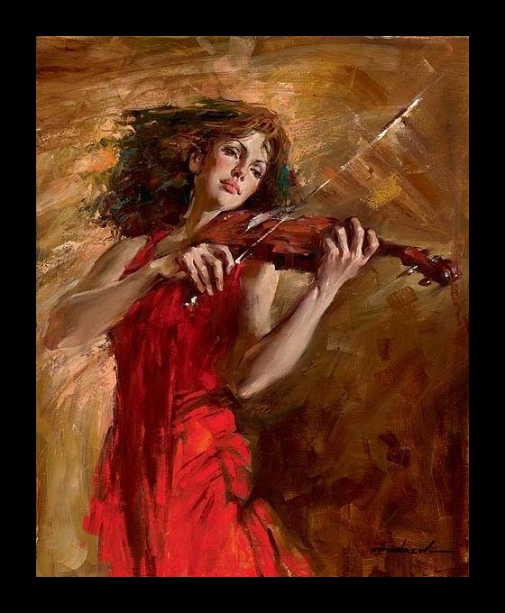 Framed Andrew Atroshenko solo painting