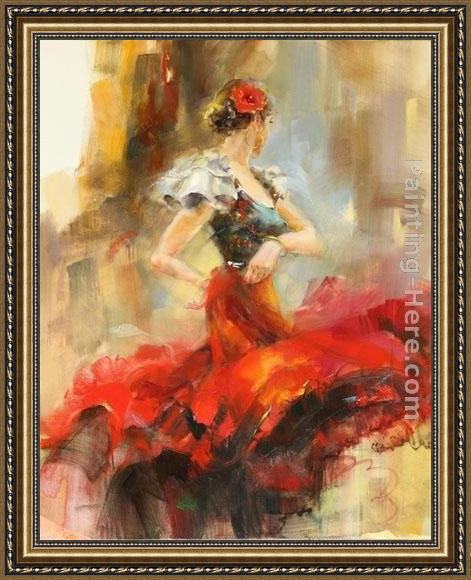 Framed Anna Razumovskaya rhapsody of red 2 painting