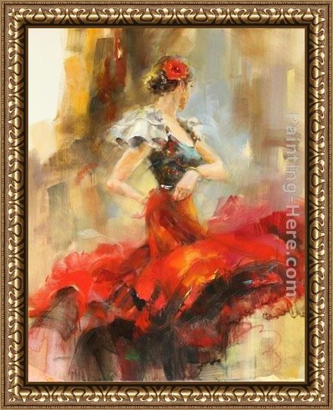 Framed Anna Razumovskaya rhapsody of red 2 painting