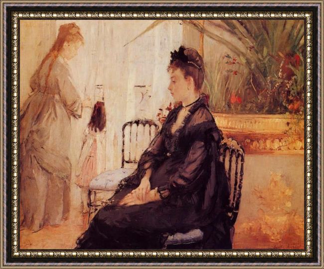 Framed Berthe Morisot interior morisot painting