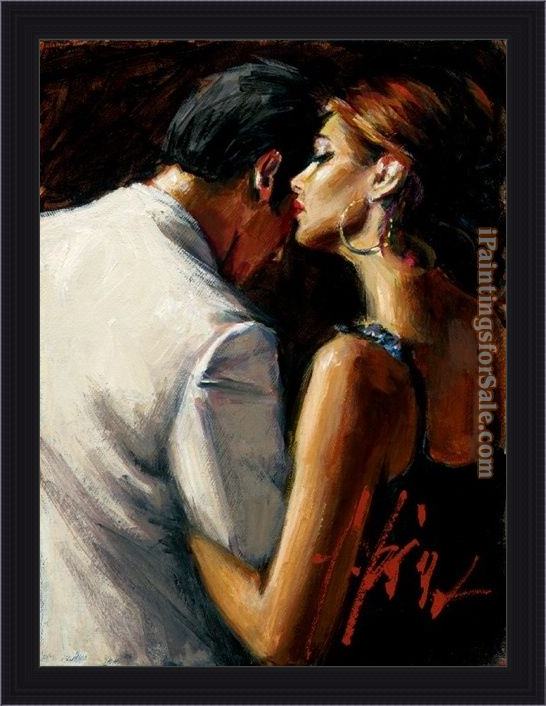 Framed Fabian Perez study for the proposal ix painting