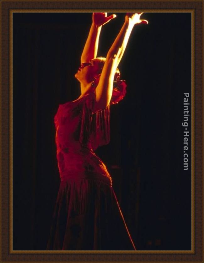 Framed Flamenco Dancer female flamenco dancer, cordoba, spain painting