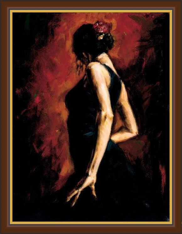 Framed Flamenco Dancer flamenco painting
