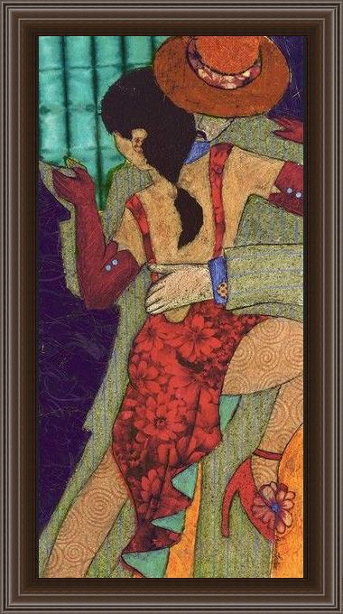 Framed Flamenco Dancer penny feder tango night ii painting