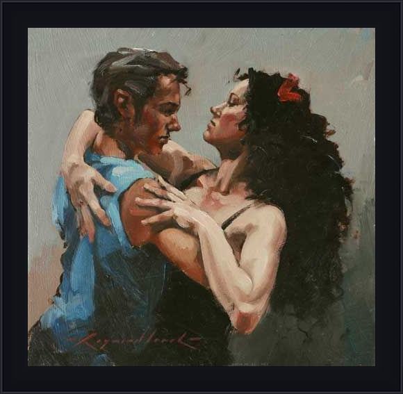 Framed Flamenco Dancer sweet surrender painting