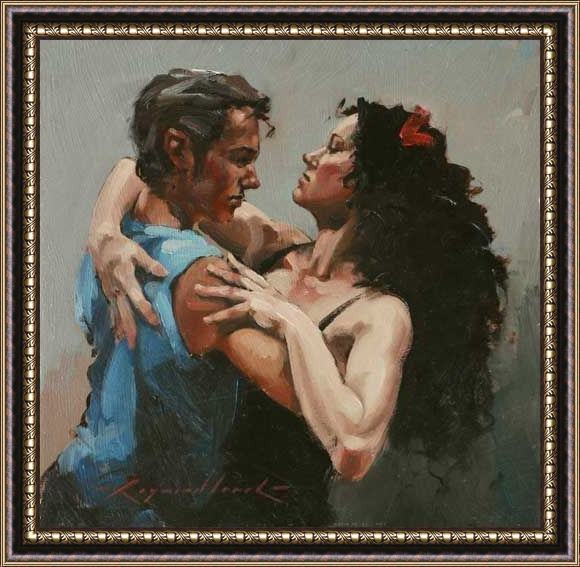 Framed Flamenco Dancer sweet surrender painting