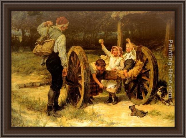 Framed Frederick Morgan merry as the day is long painting