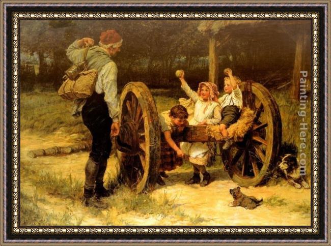 Framed Frederick Morgan merry as the day is long painting