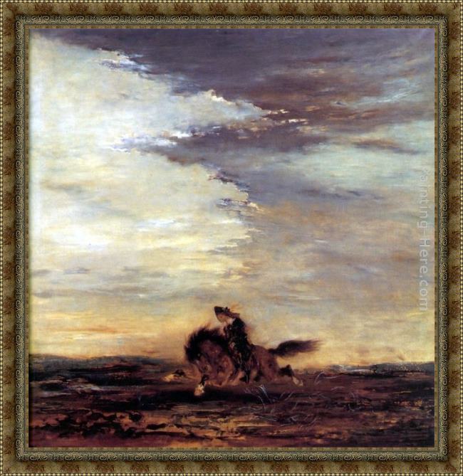 Framed Gustave Moreau the scottish horseman painting