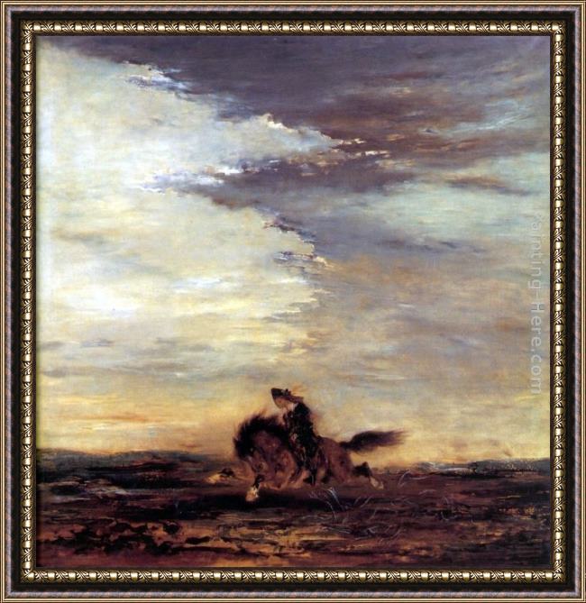 Framed Gustave Moreau the scottish horseman painting