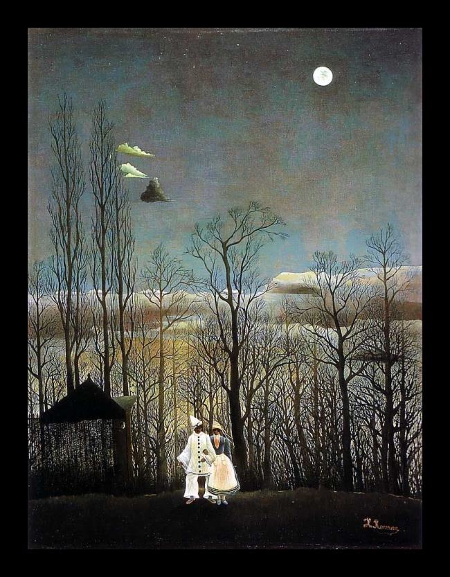 Framed Henri Rousseau a carnival evening painting