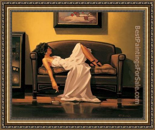 Framed Jack Vettriano after the thrill is gone painting