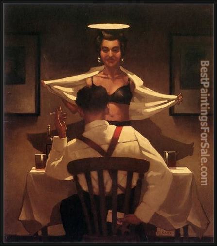 Framed Jack Vettriano busted flush painting