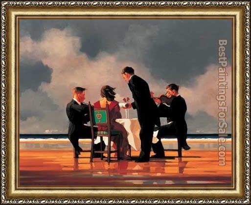 Framed Jack Vettriano elegy for the dead admiral i painting