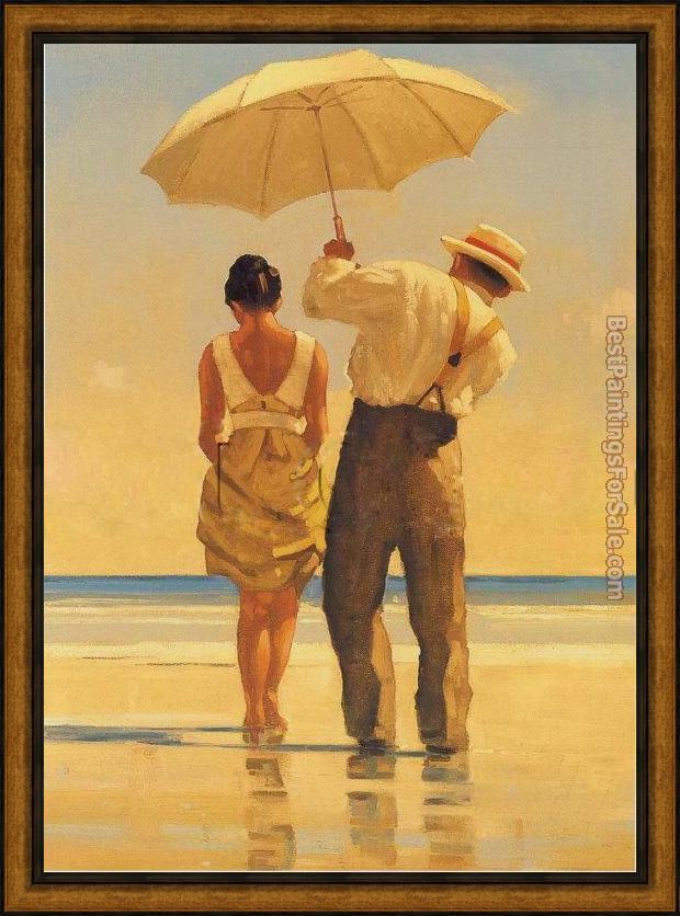 Framed Jack Vettriano mad dogs detail painting
