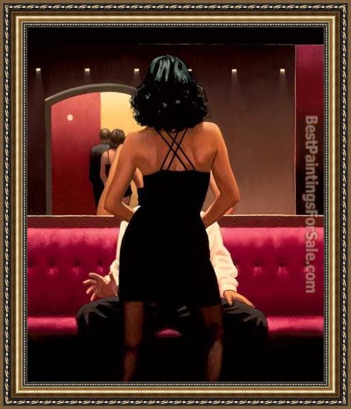 Framed Jack Vettriano private dancer painting
