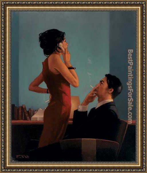 Framed Jack Vettriano the set up painting
