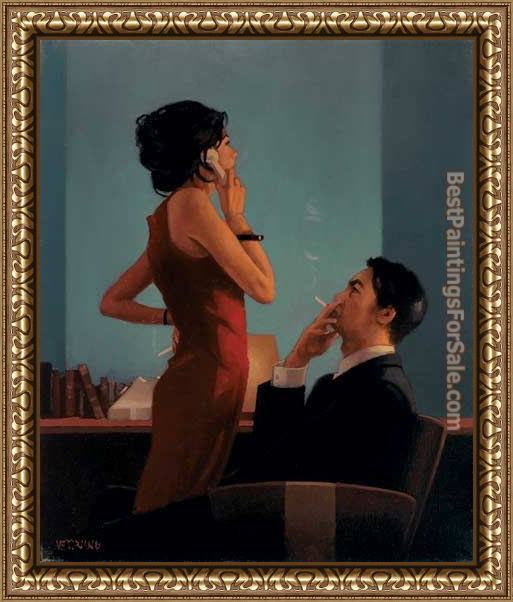 Framed Jack Vettriano the set up painting