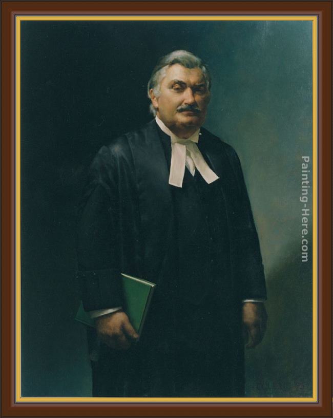 Framed Jacob Collins paul lamek painting