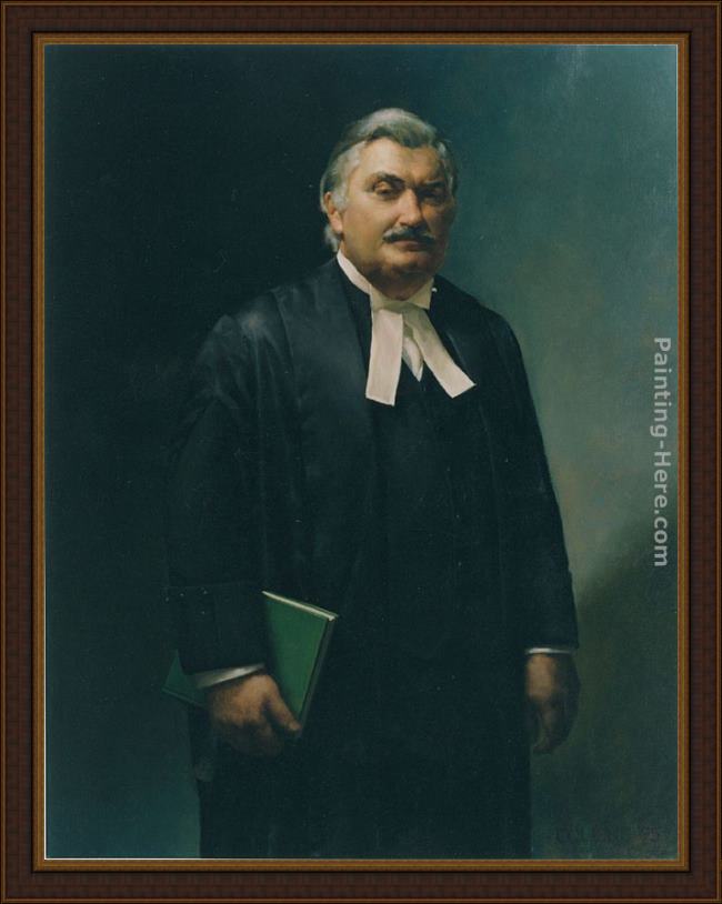 Framed Jacob Collins paul lamek painting