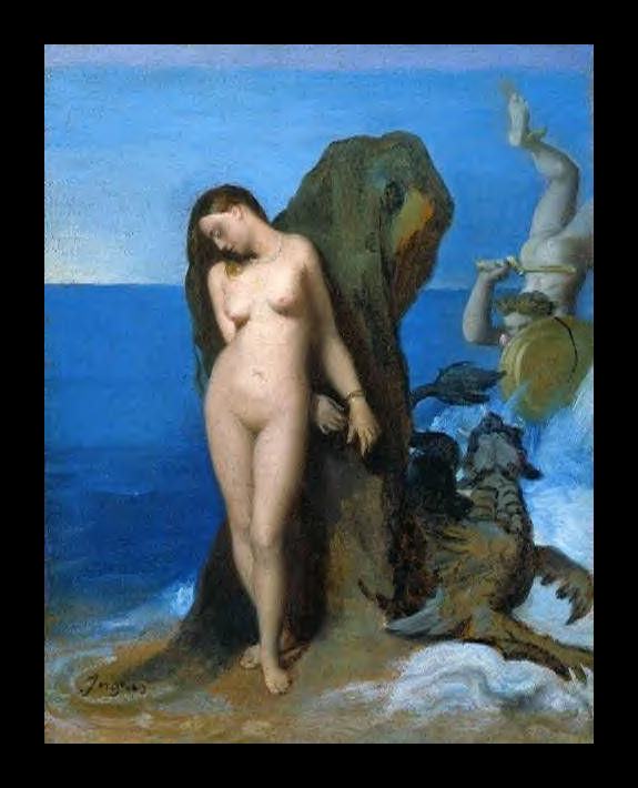 Framed Jean Auguste Dominique Ingres perseus and andromeda painting