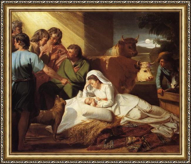 Framed John Singleton Copley the nativity painting