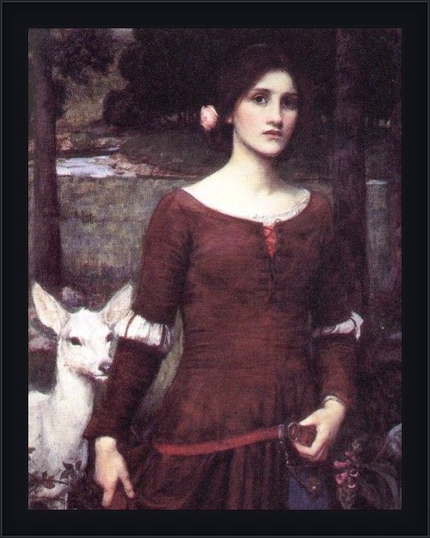 Framed John William Waterhouse the lady clare painting