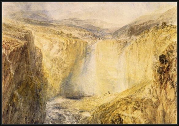 Framed Joseph Mallord William Turner fall of the trees yorkshire painting